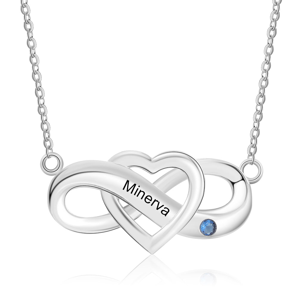 Custom Birthstone Infinity Necklace