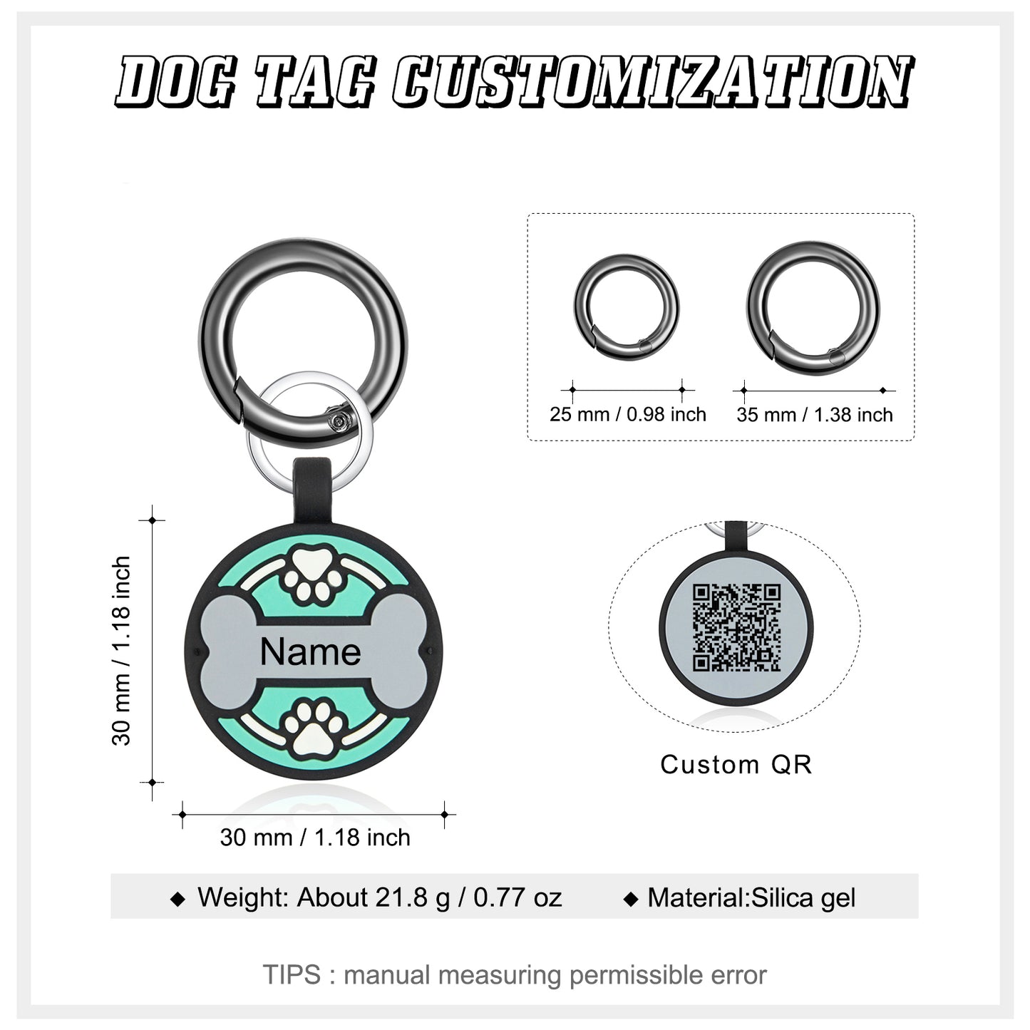 Personalized Silica Gel Dog Tag