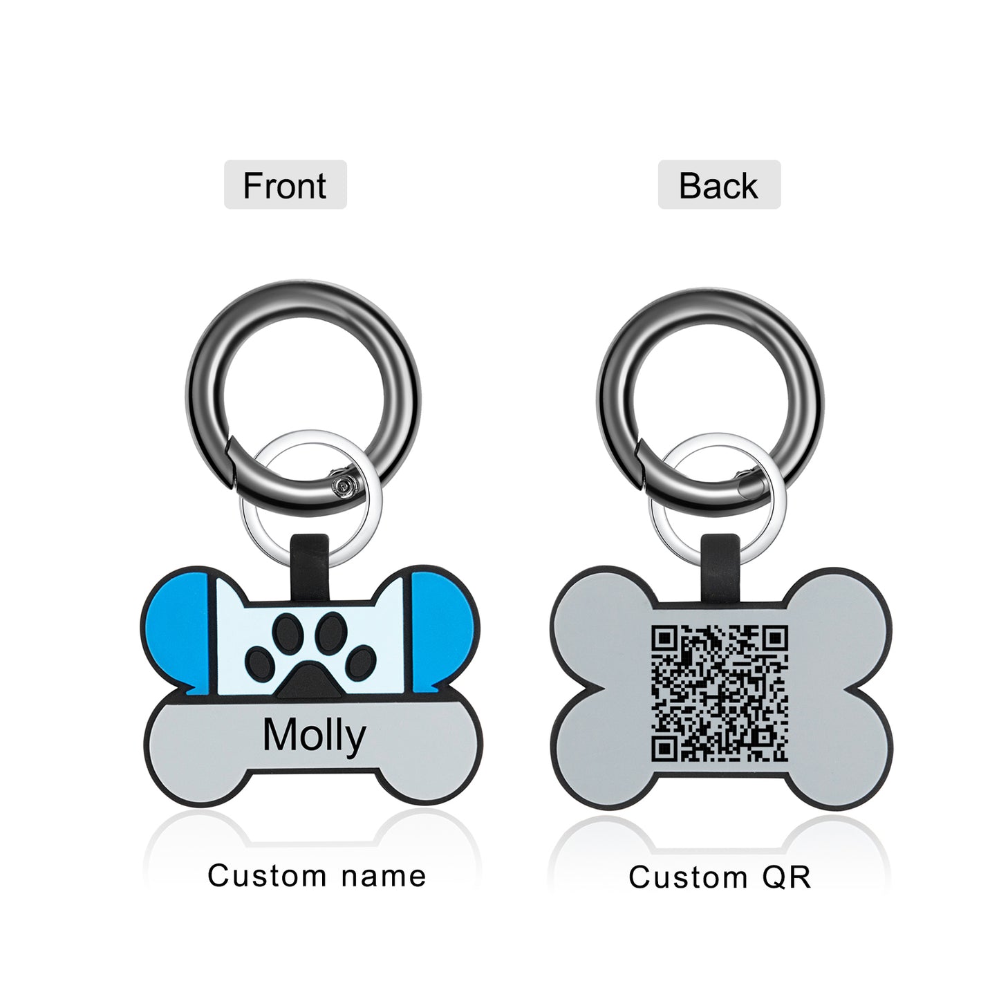 Personalized Silica Gel Bone Dog Tag