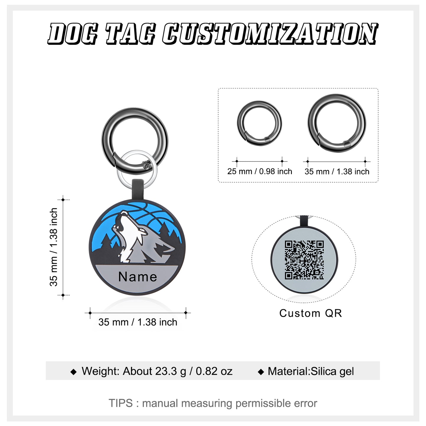 Personalized Silica Gel Dog Tag