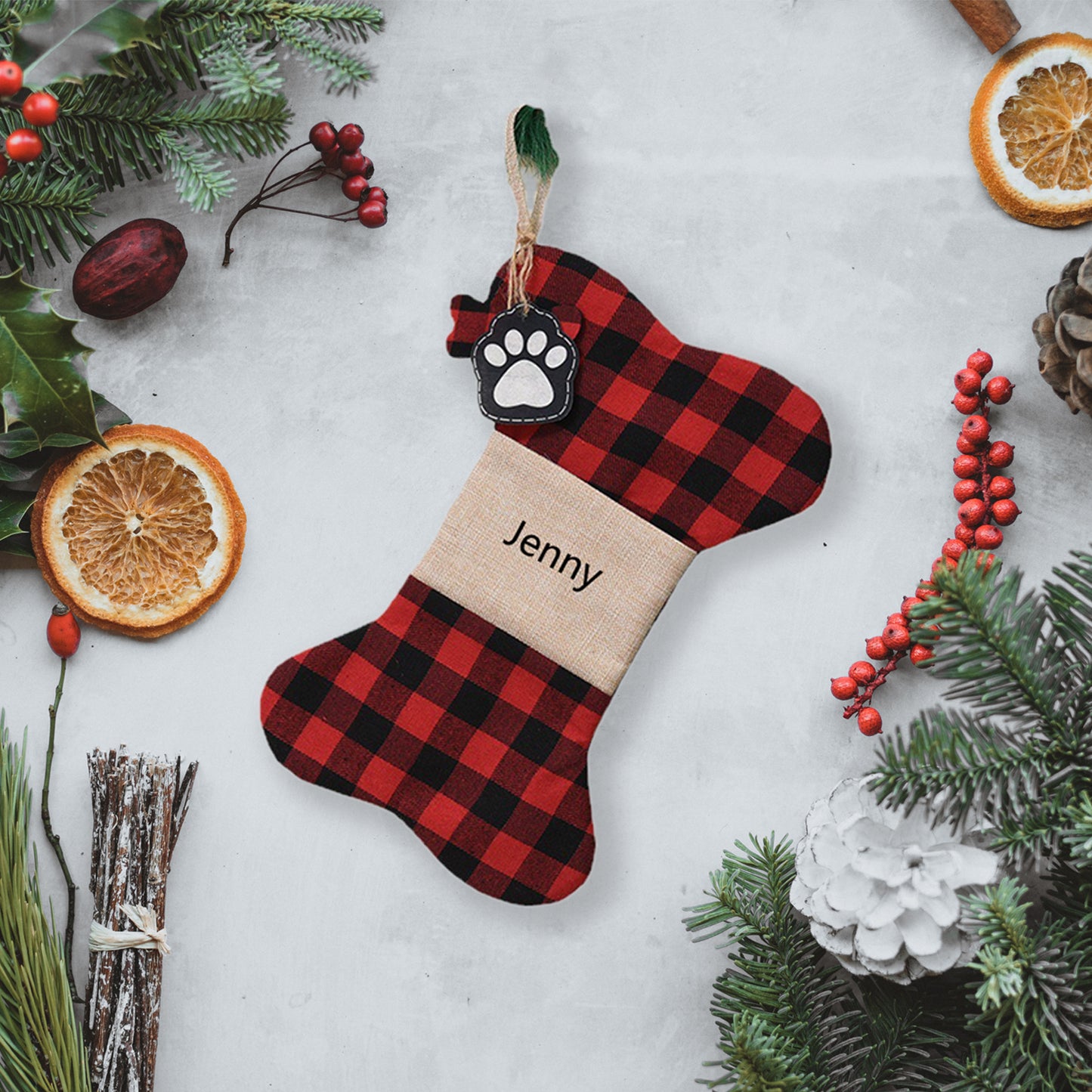 Custom Name Bone Christmas Ornament