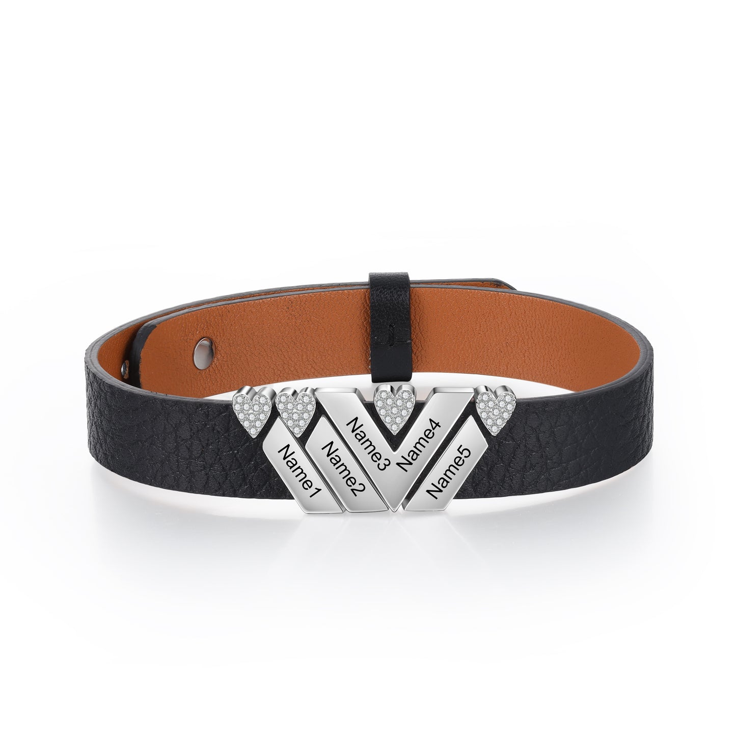 Stainless Steel Women PU Leather Bracelet