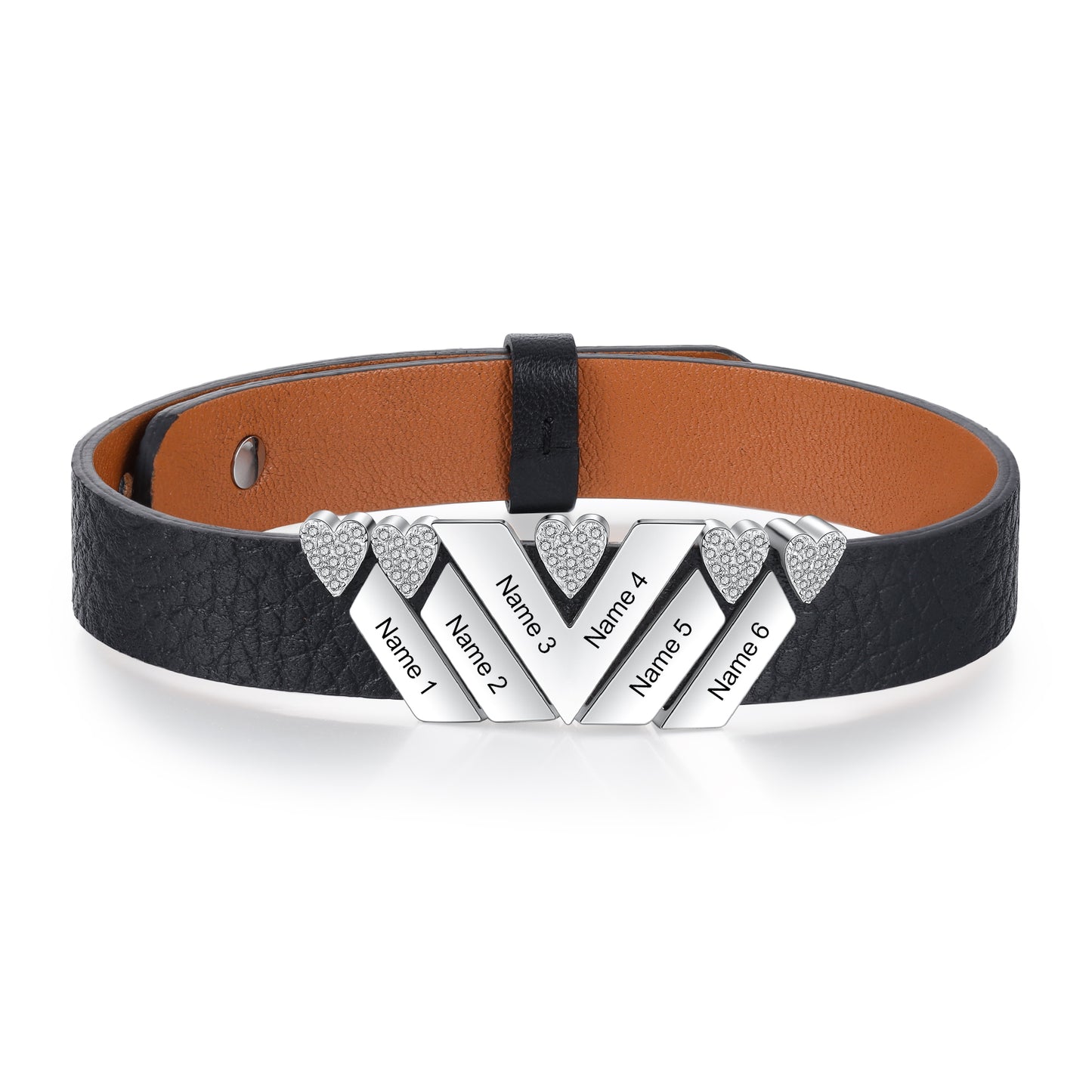 Stainless Steel Women PU Leather Bracelet