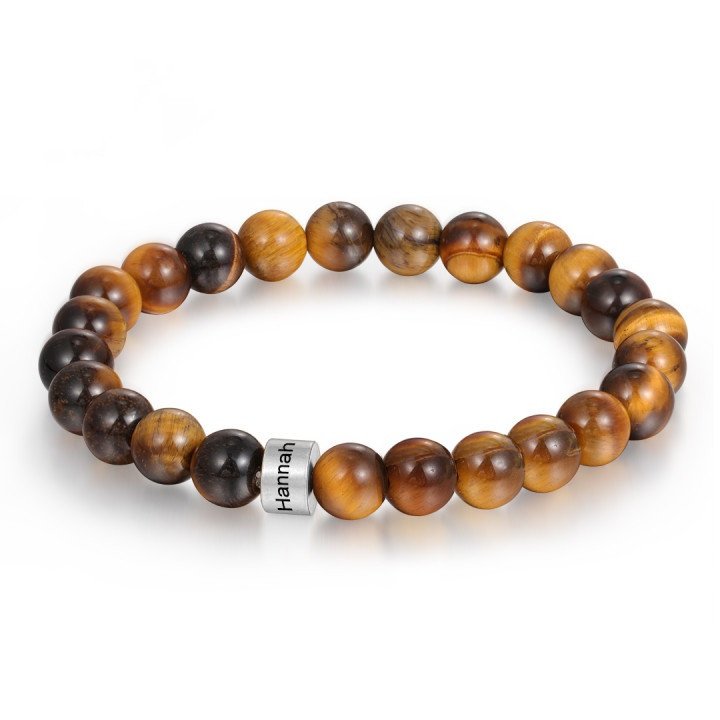 Personalized Natural Stone Bracelets-Tiger Eye Stone