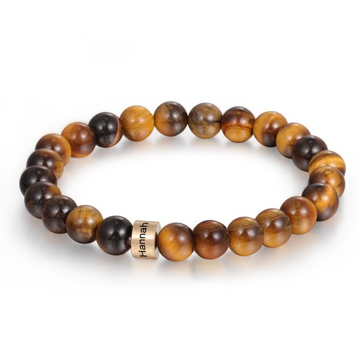 Personalized Natural Stone Bracelets-Tiger Eye Stone