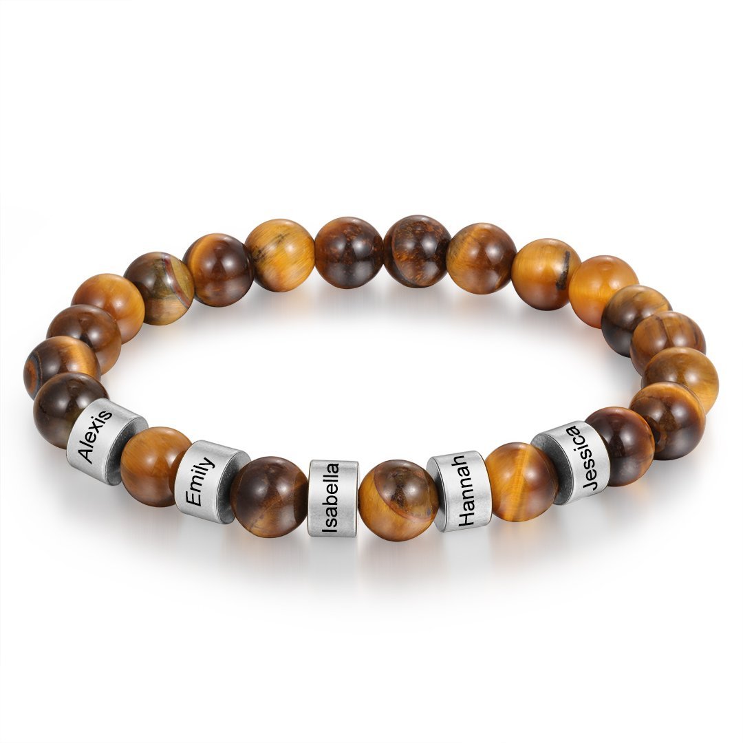 Personalized Natural Stone Bracelets-Tiger Eye Stone