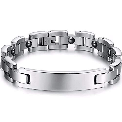 Stainless Steal Personalized Medical Men's Bracelet