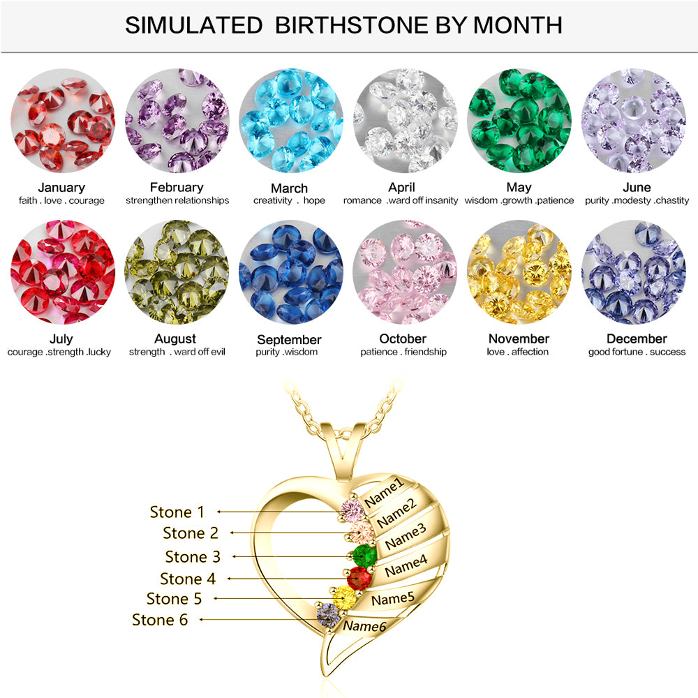 S925 Personalized Names Heart Shape Pendant Necklace with Cubic Zirconia