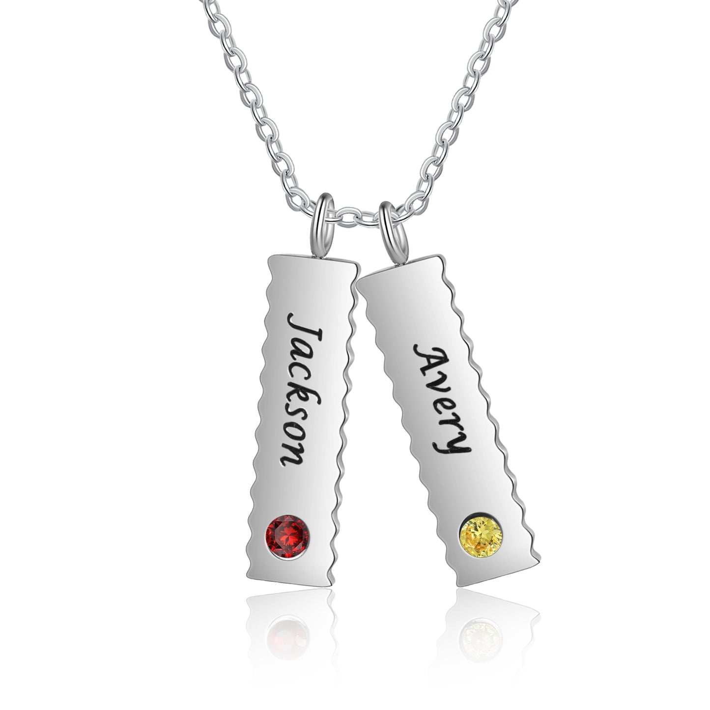 Custom Name Birthstone Necklace