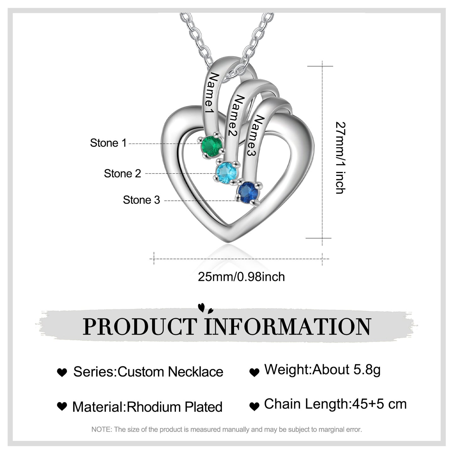 Custom Heart Necklace