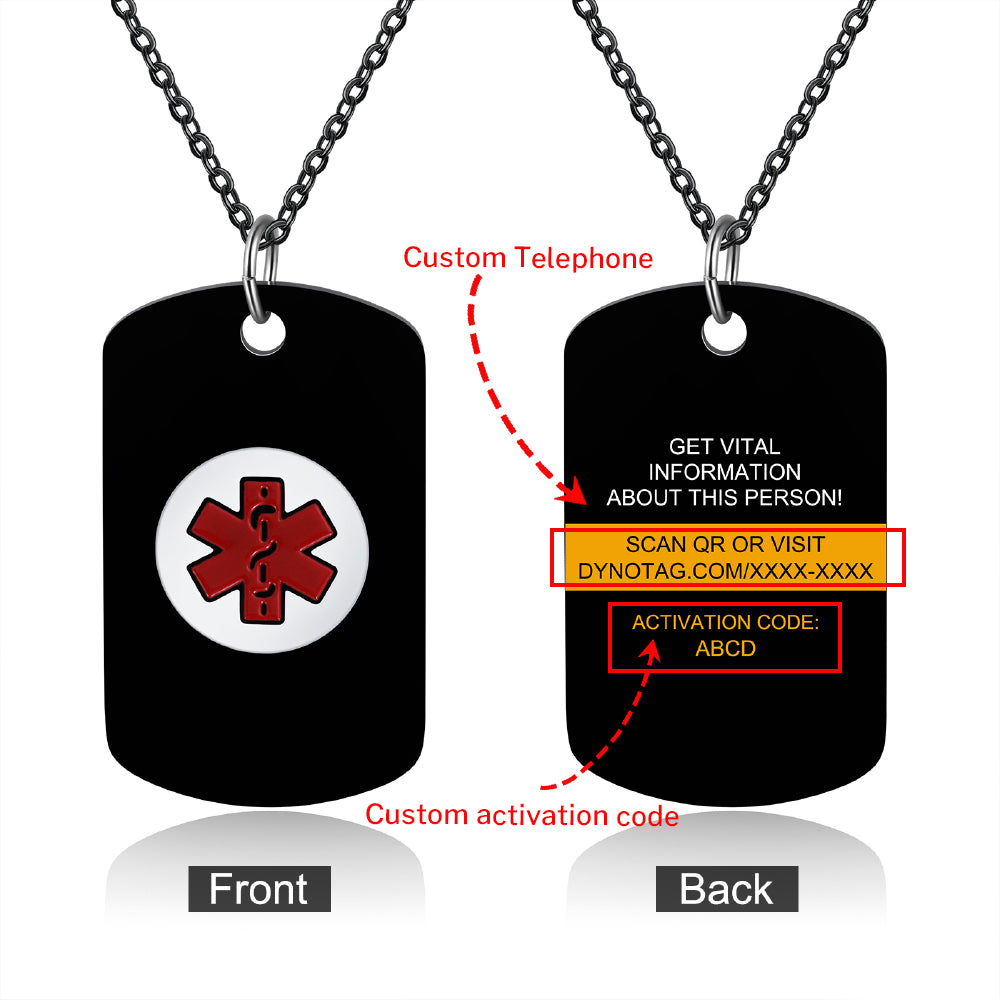 Custom Medical Info Necklace