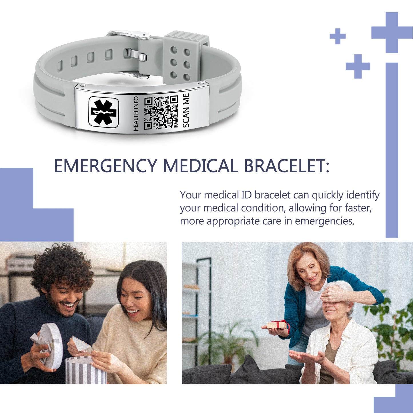 QR Code Medical Alert Bracelet