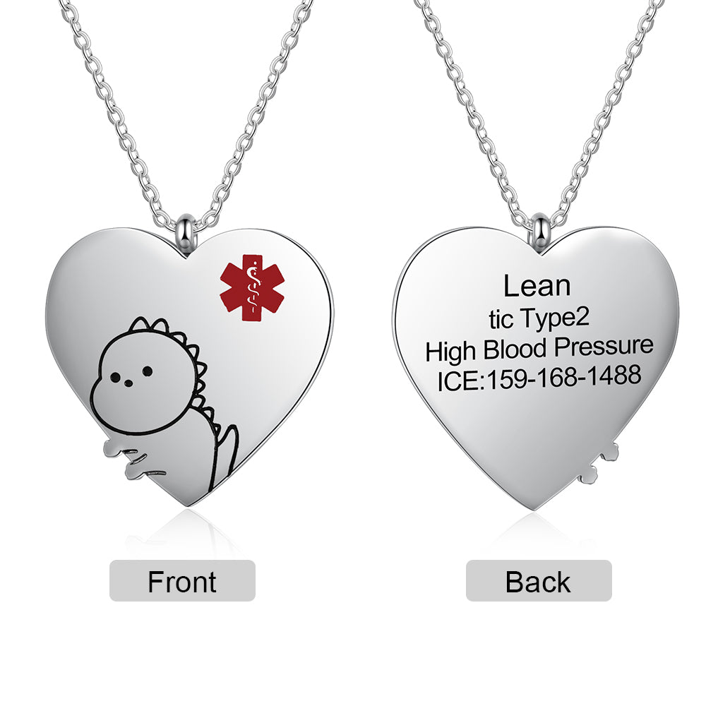 Custom Animal For Child Medical Necklace