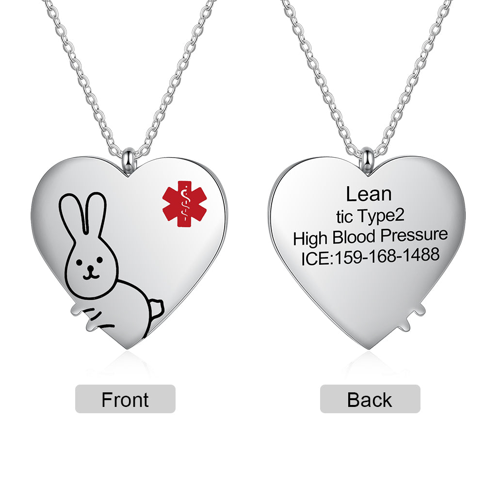 Custom Animal For Child Medical Necklace