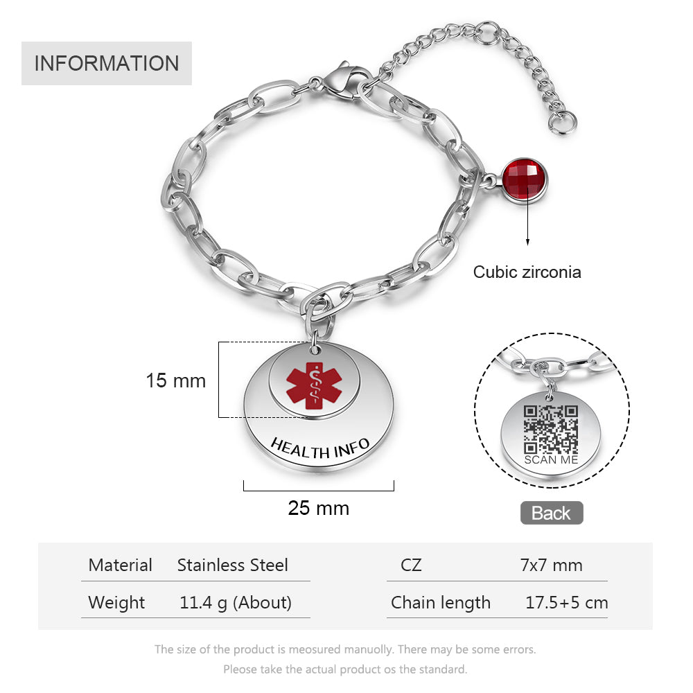 Stainless Steel Medical Bracelet