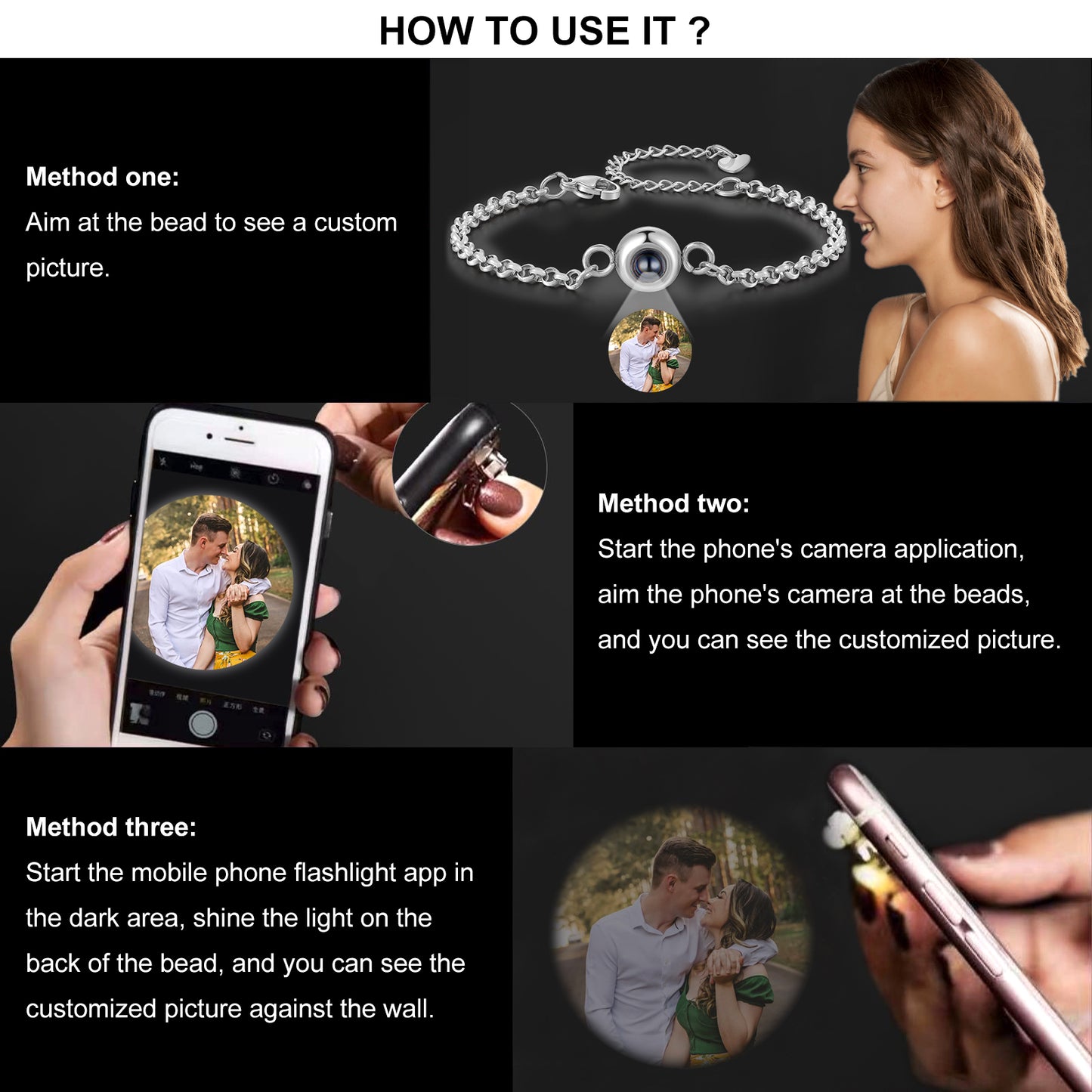 Custom Photo Projection Bracelet