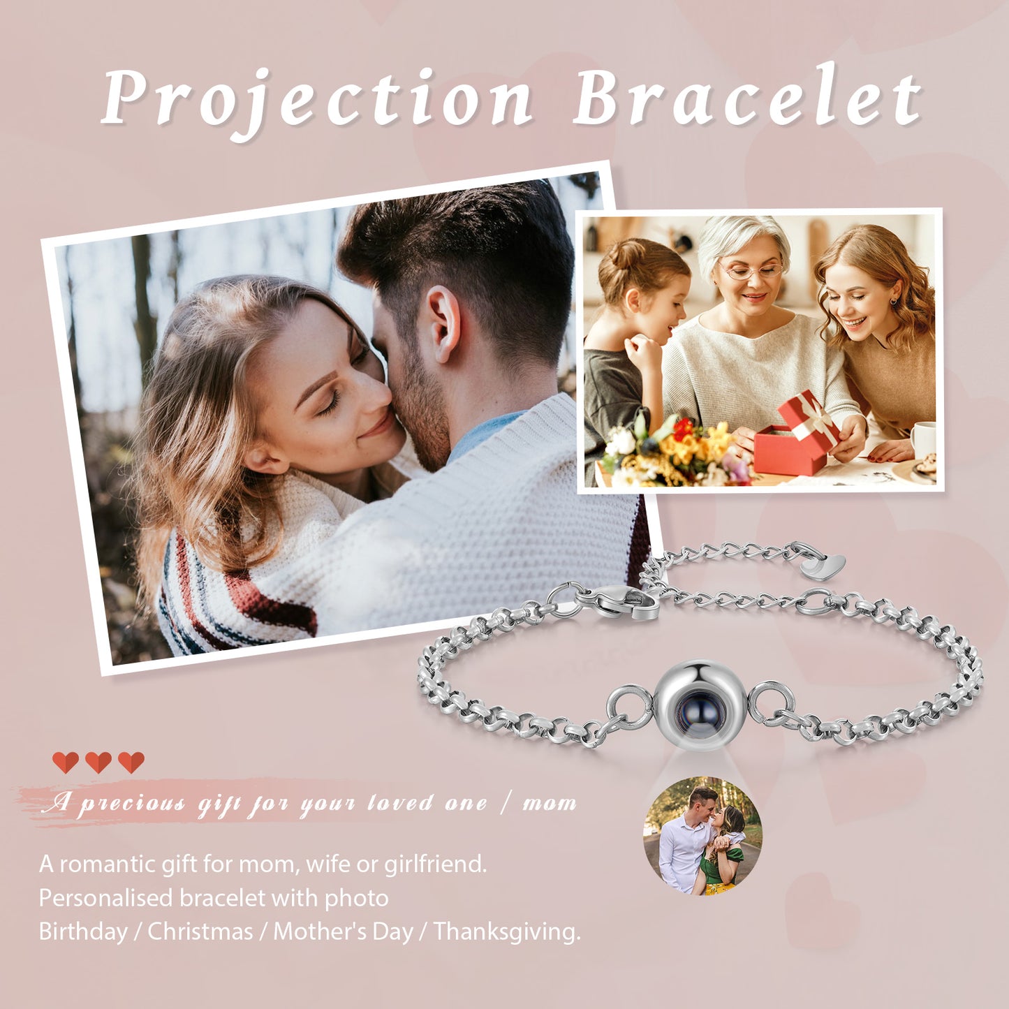 Custom Photo Projection Bracelet