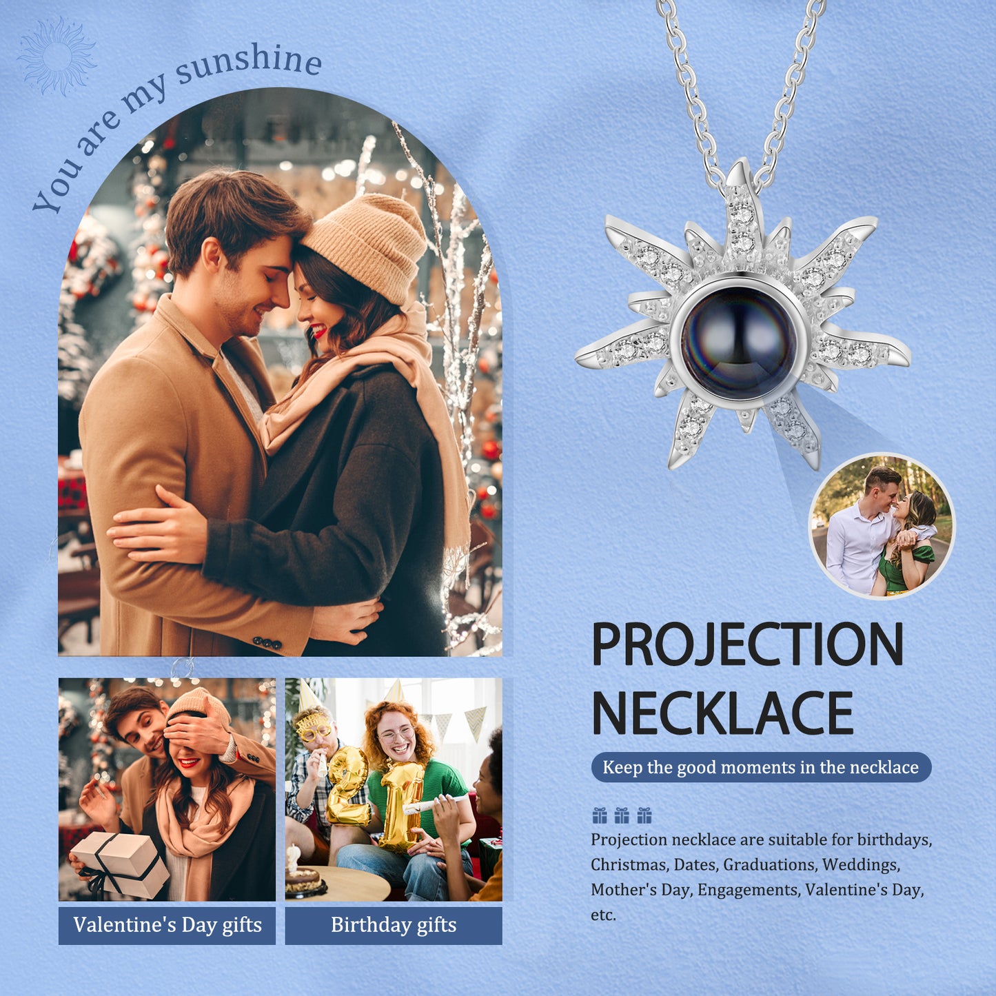 Custom Photo Projection Necklace