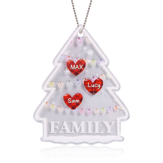 Custom Christmas Tree Heart Name Christmas Ornament