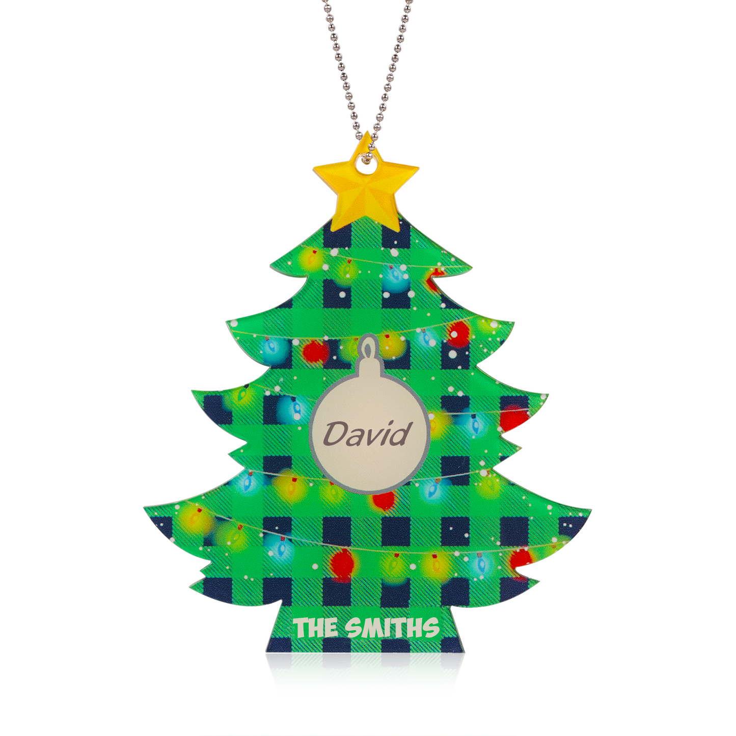 Custom Name Christmas Tree Christmas Ornament