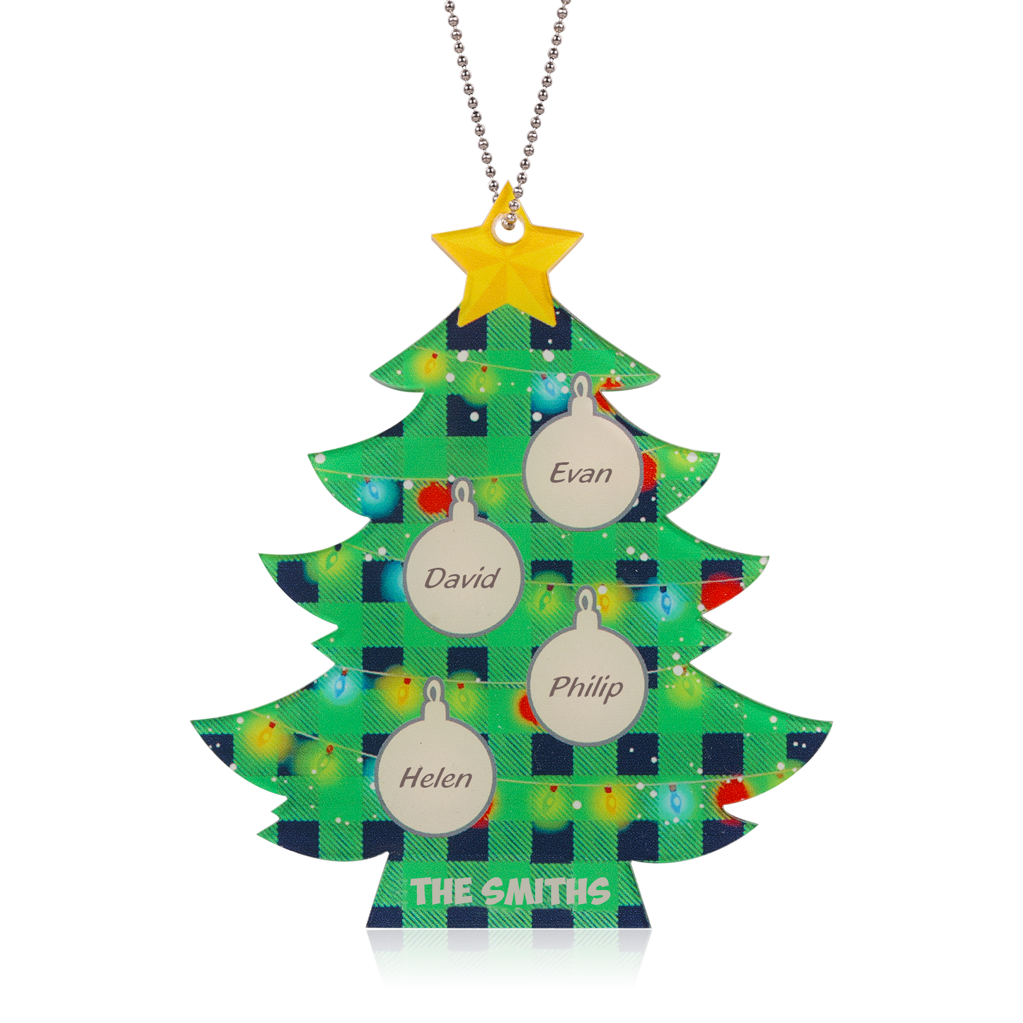 Custom Name Christmas Tree Christmas Ornament