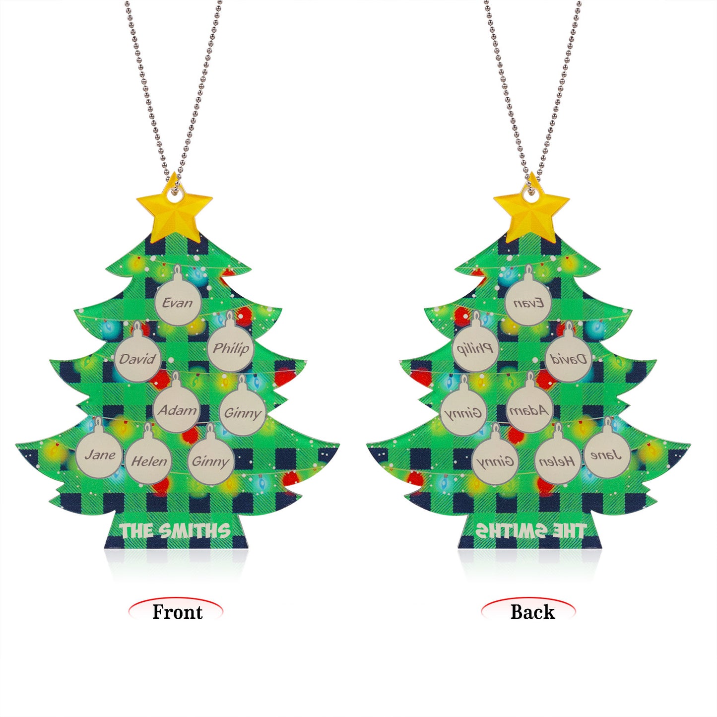 Custom Name Christmas Tree Christmas Ornament