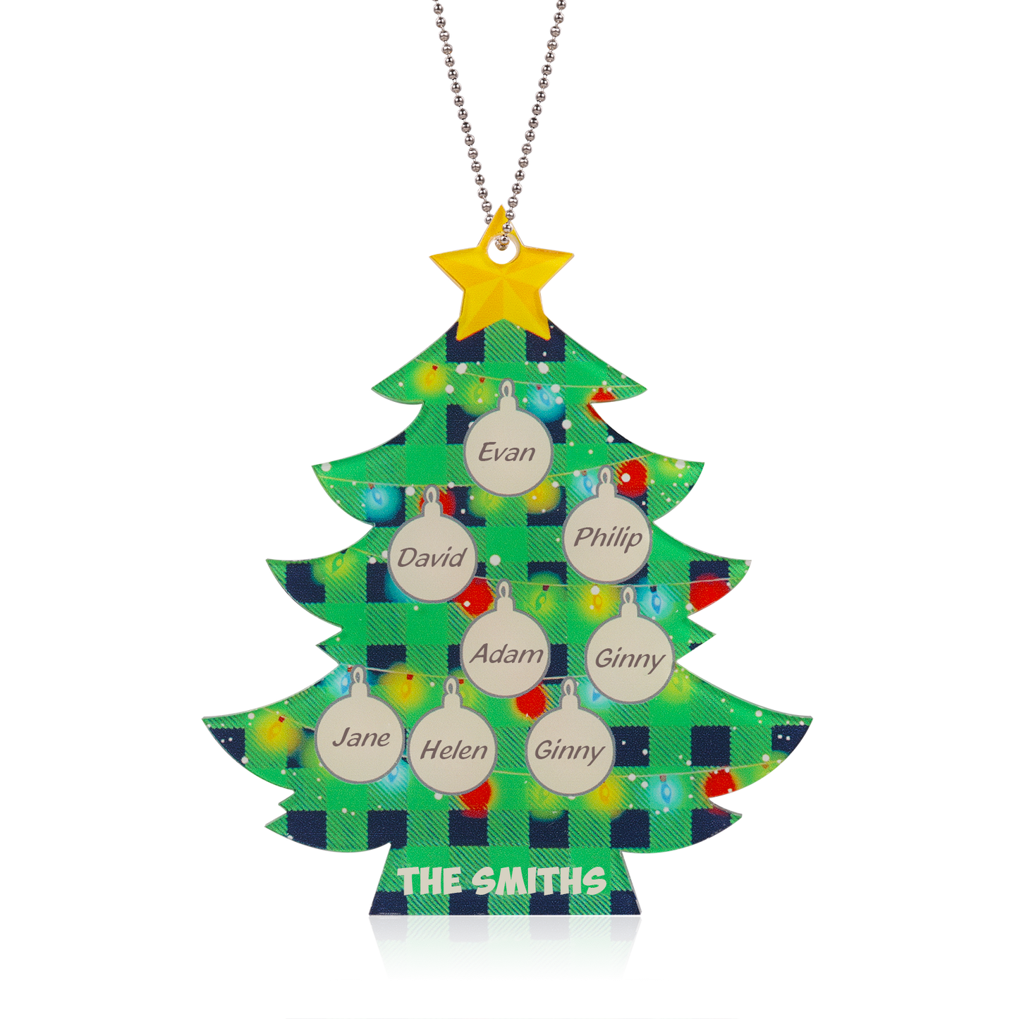 Custom Name Christmas Tree Christmas Ornament