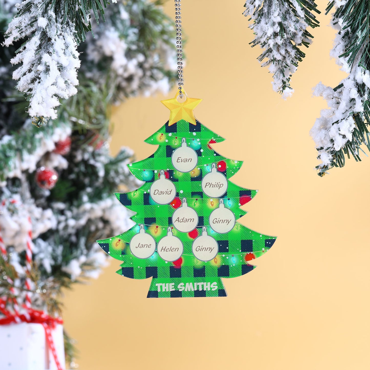 Custom Name Christmas Tree Christmas Ornament