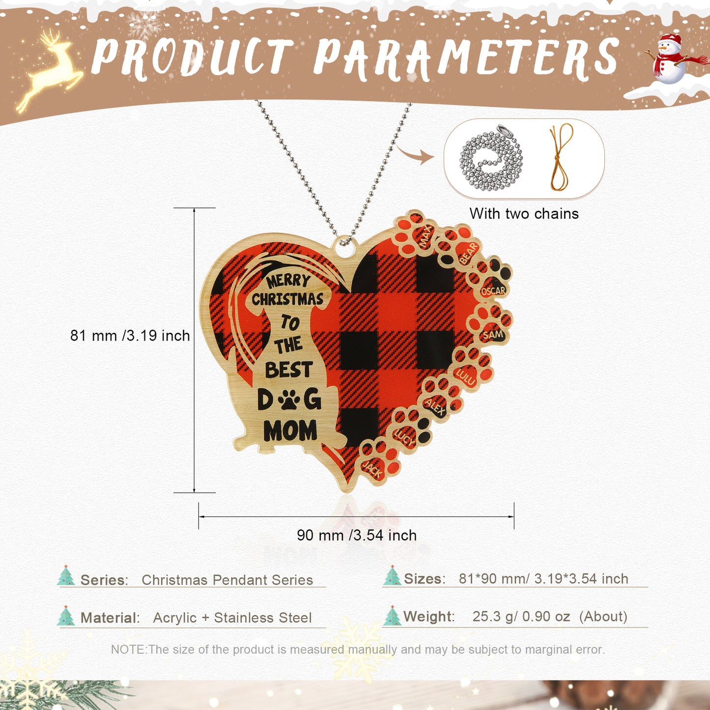 Personalized Heart Christmas Ornament