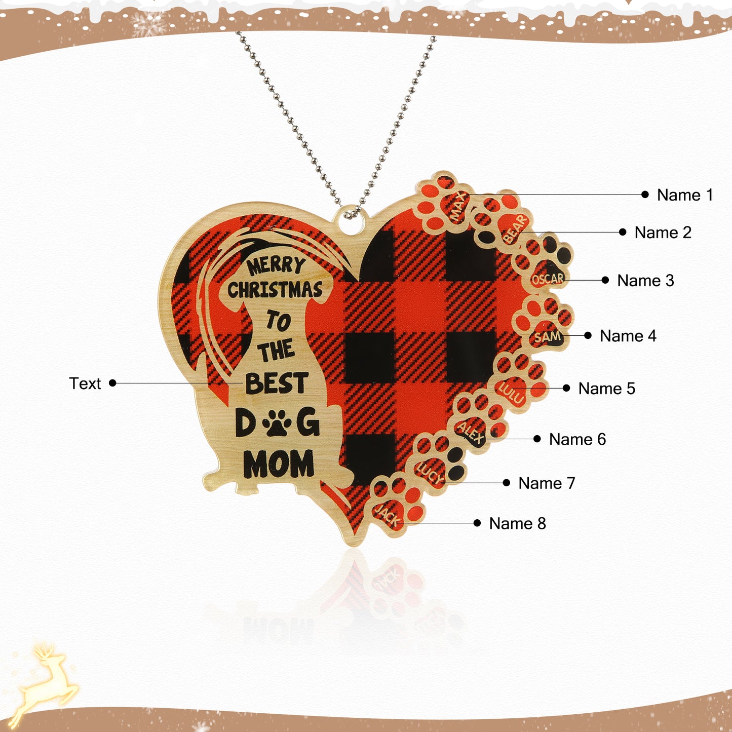 Personalized Heart Christmas Ornament