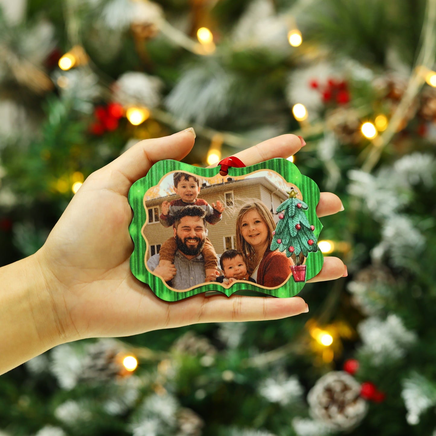 Custom Name And Photo Ornament