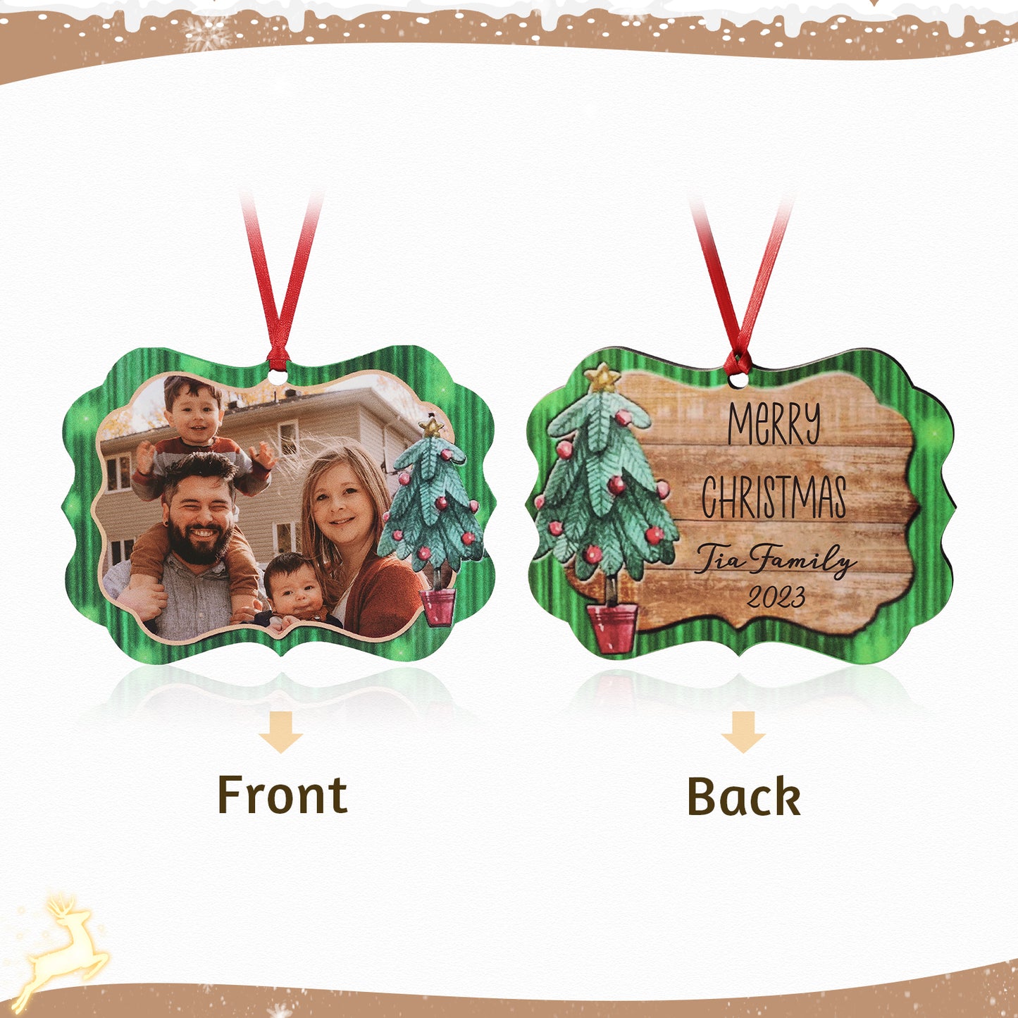 Custom Name And Photo Ornament