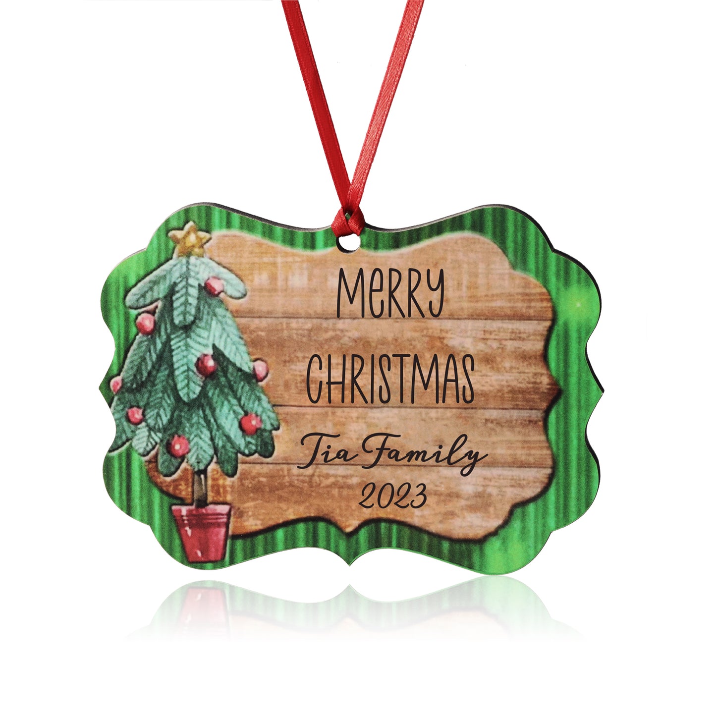 Custom Name And Photo Ornament