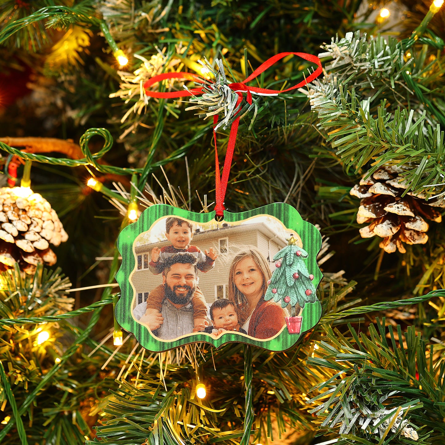 Custom Name And Photo Ornament