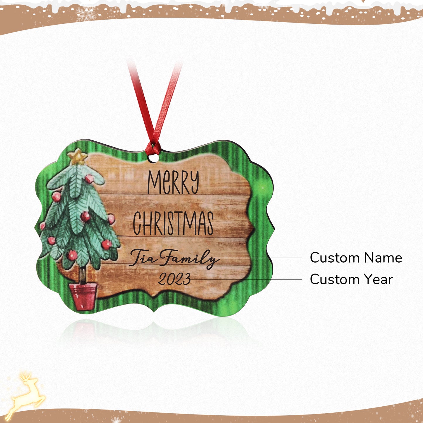 Custom Name And Photo Ornament