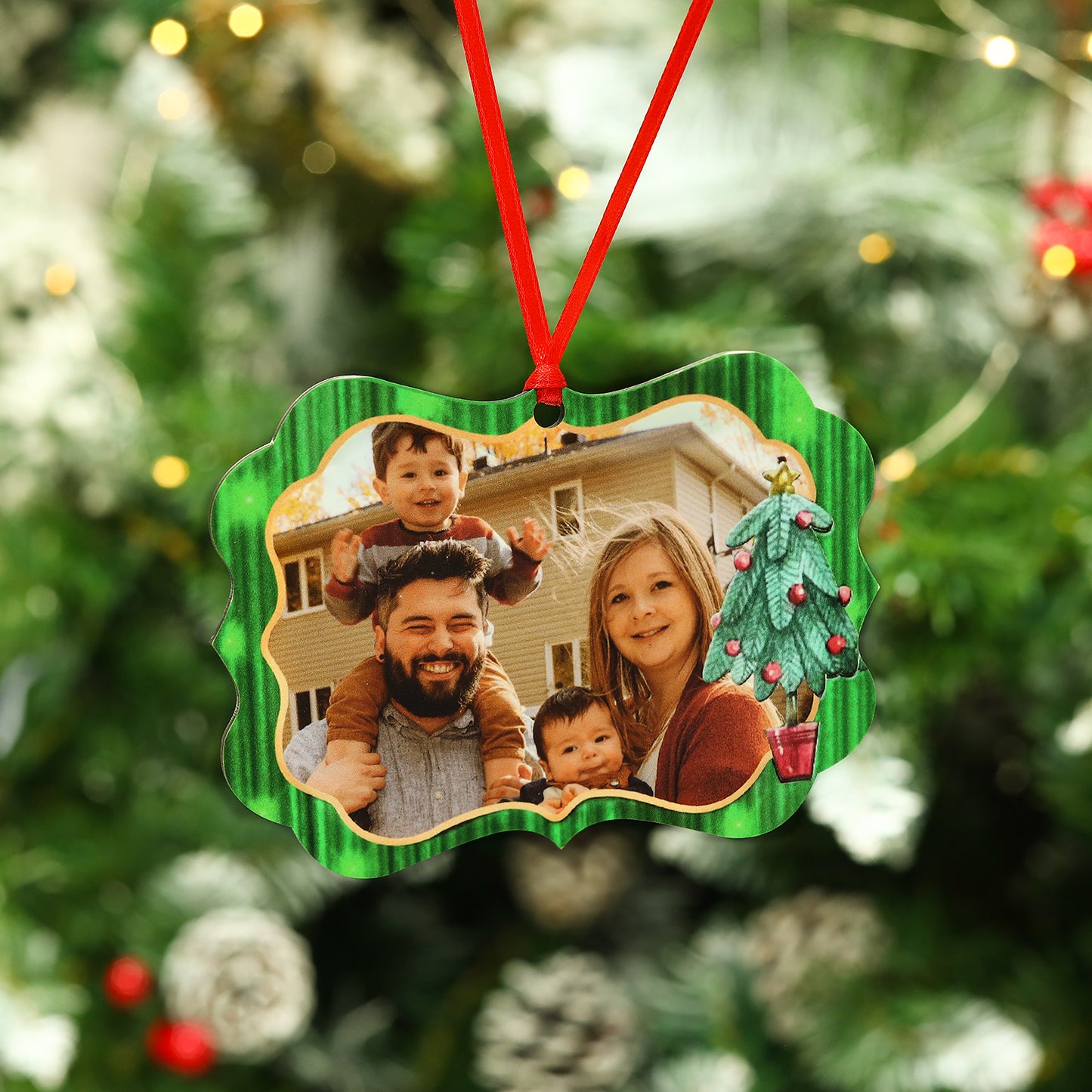 Custom Name And Photo Ornament