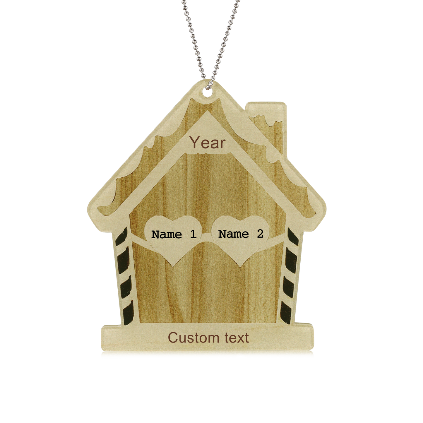 Home Personalized Christmas Ornament With Engraved 2-6 Names