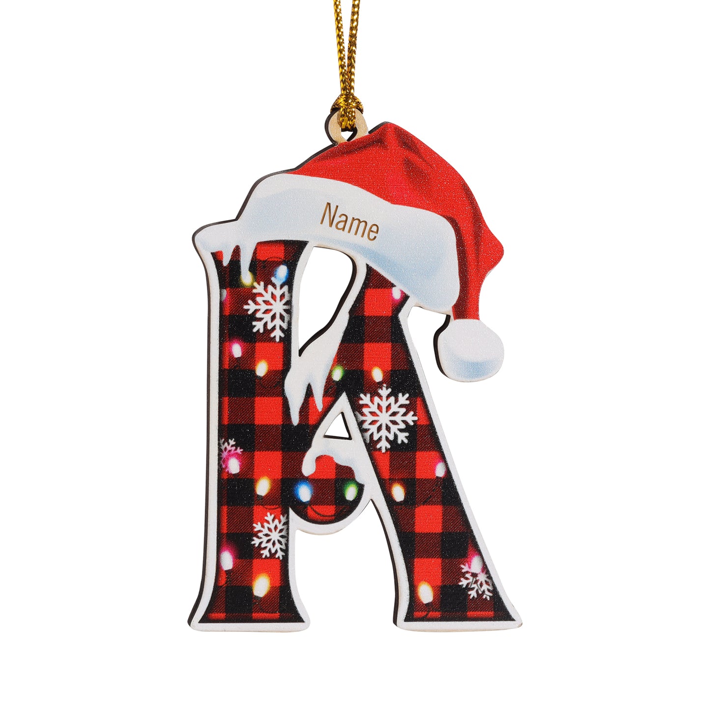 Christmas Decoration Custom Name 26 Letters Ornament