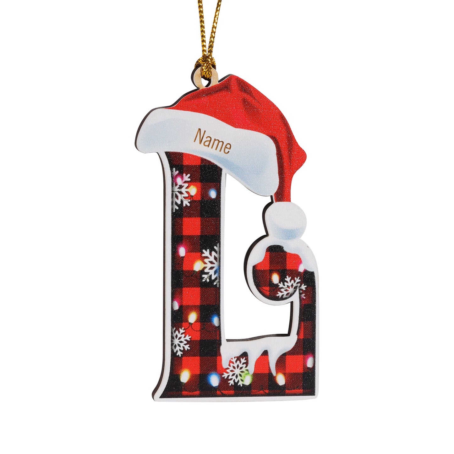 Christmas Decoration Custom Name 26 Letters Ornament