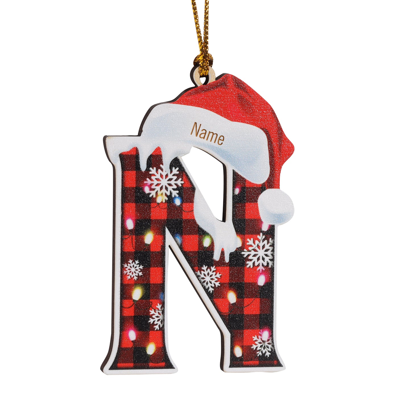 Christmas Decoration Custom Name 26 Letters Ornament