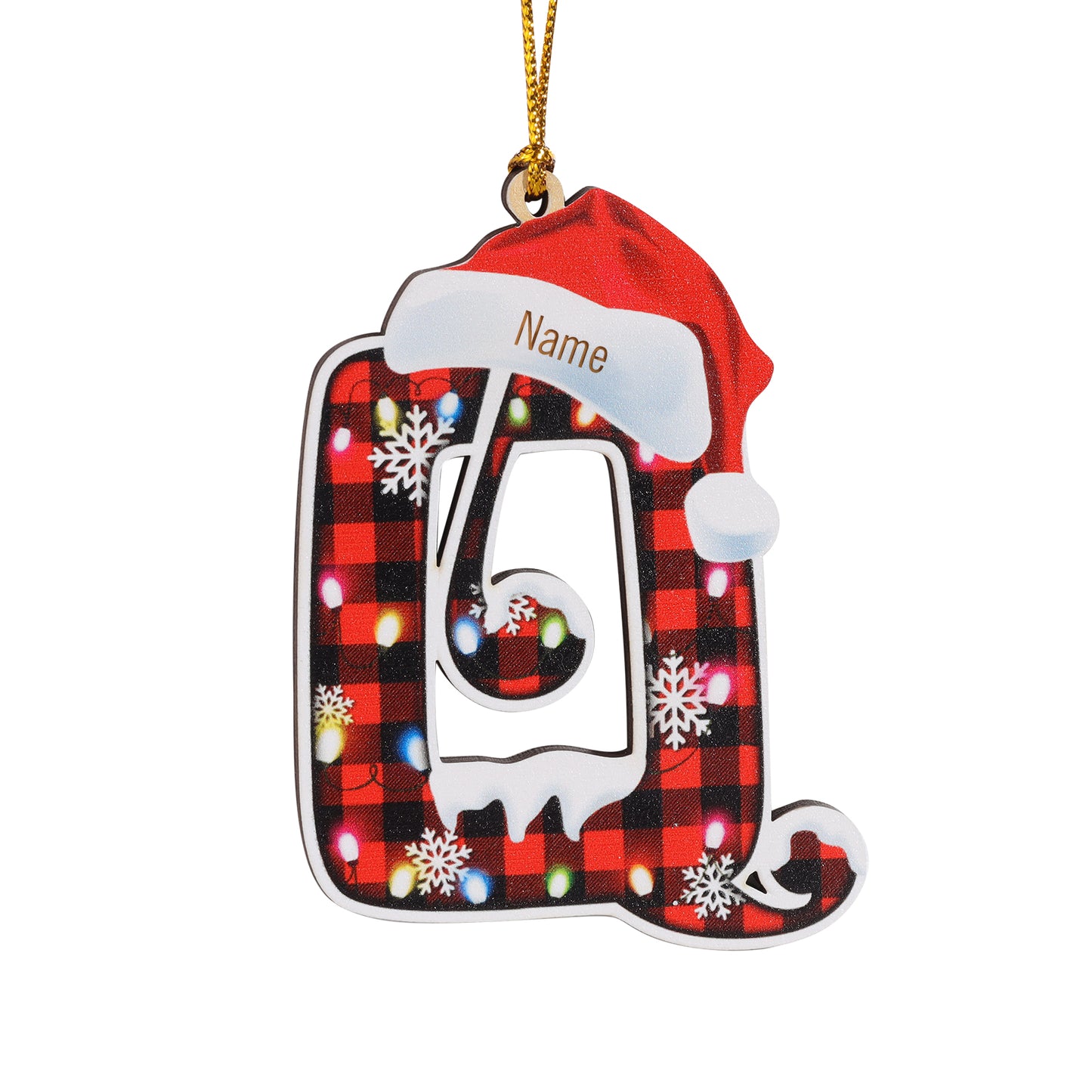 Christmas Decoration Custom Name 26 Letters Ornament