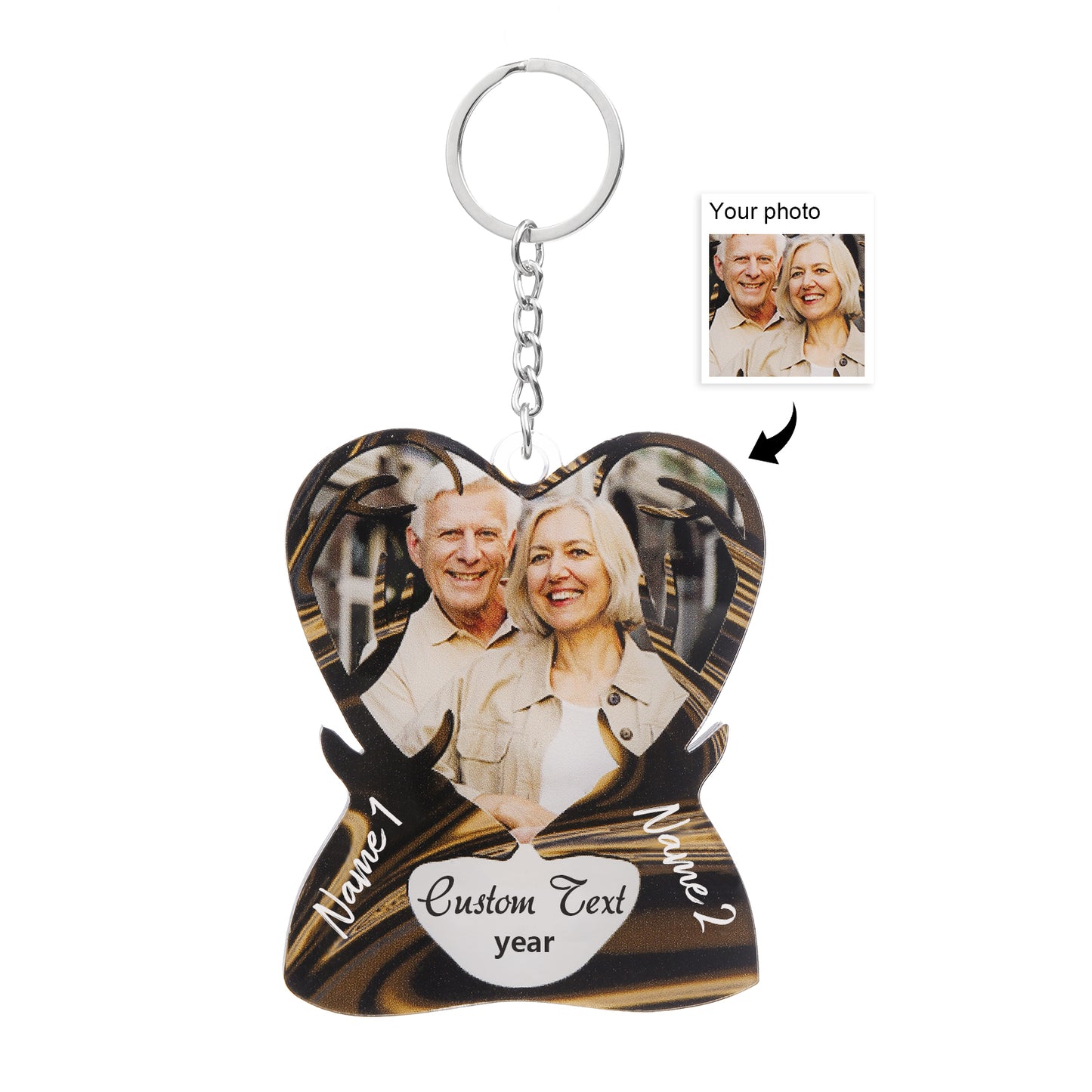 Christmas Decoration Custom Photo Keychain