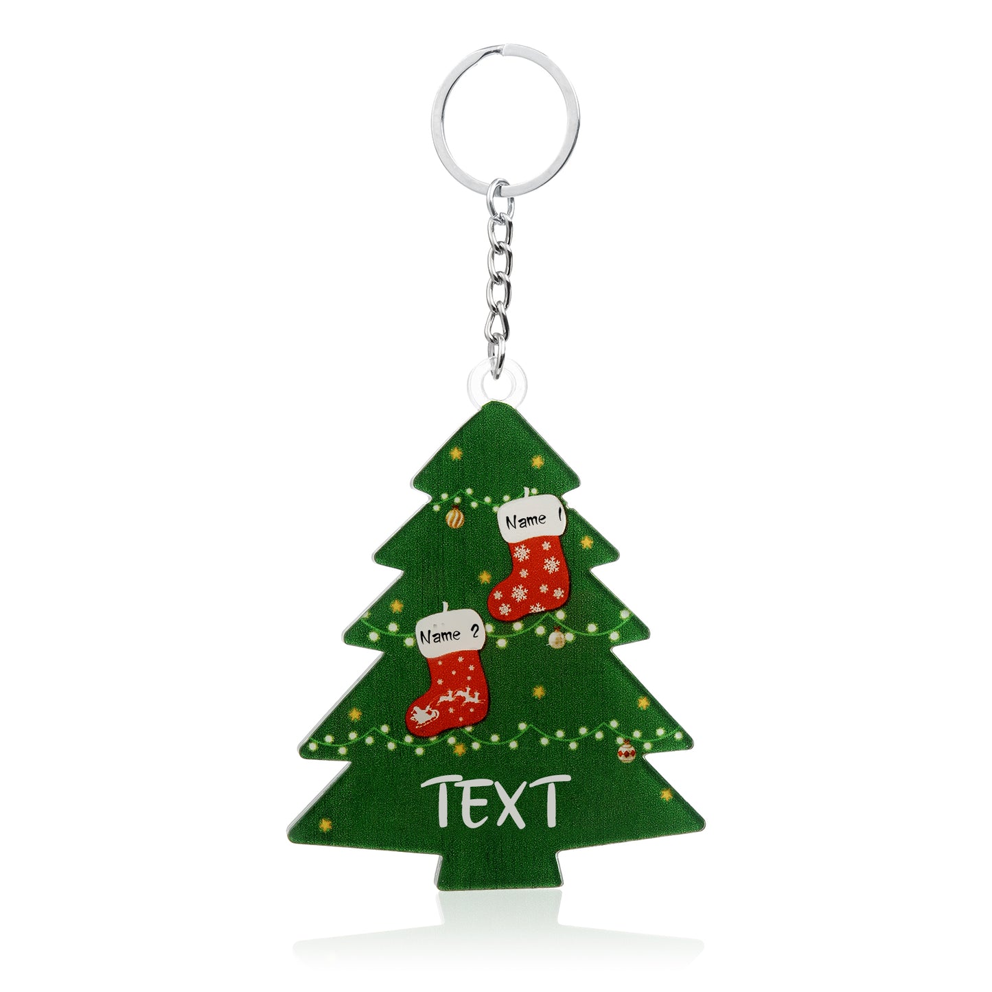 Christmas Tree Personalized Christmas Keychain