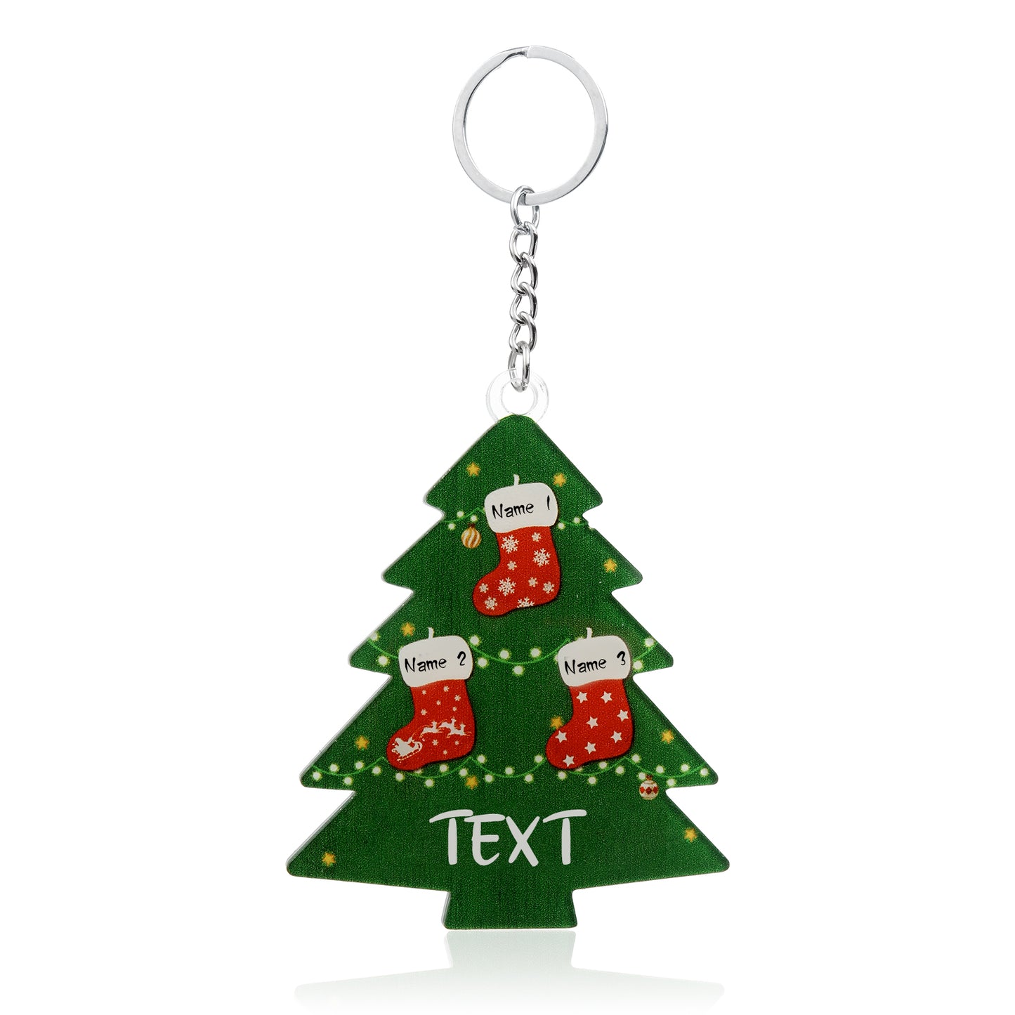 Christmas Tree Personalized Christmas Keychain