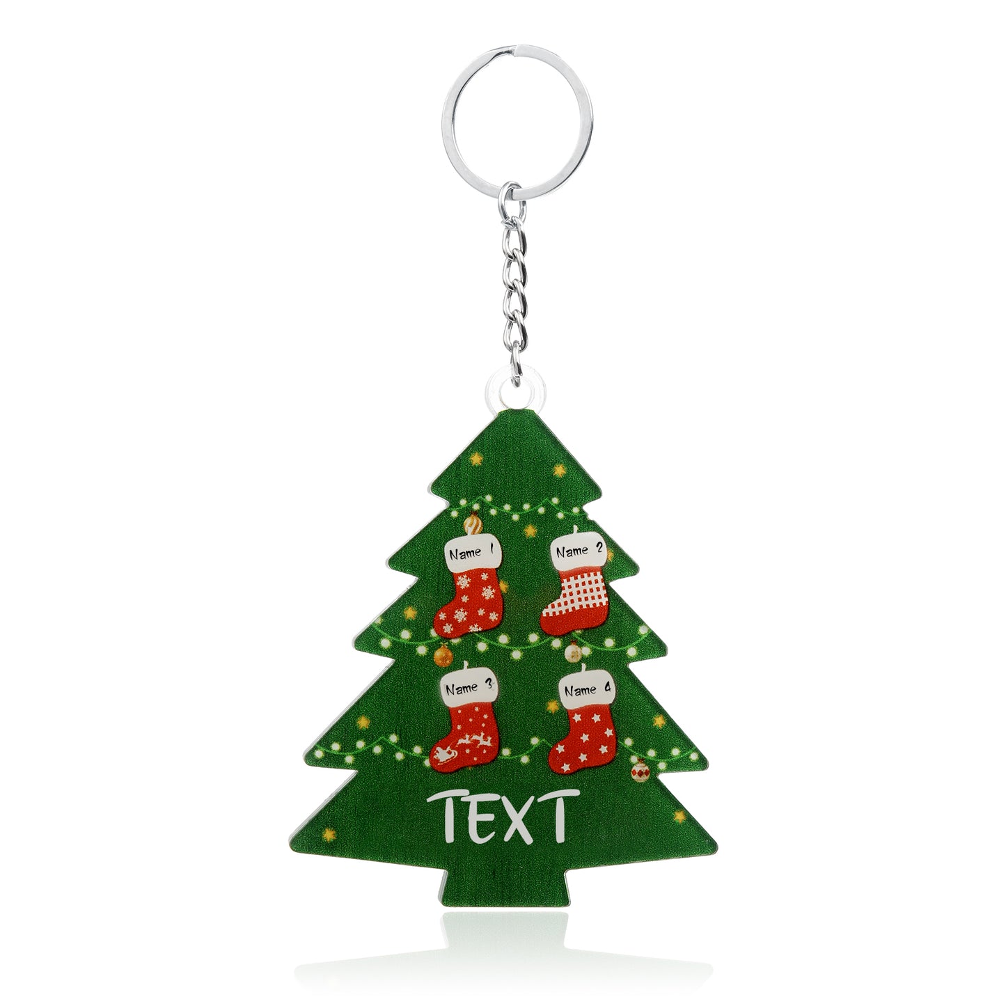 Christmas Tree Personalized Christmas Keychain