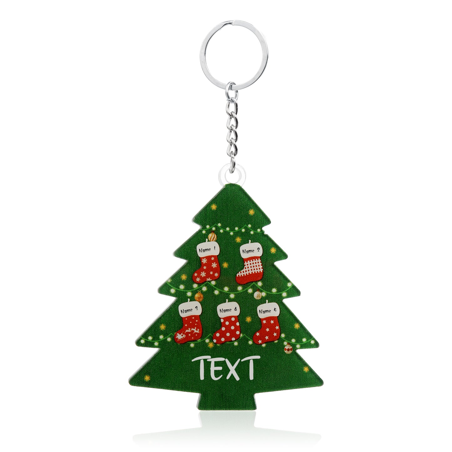 Christmas Tree Personalized Christmas Keychain