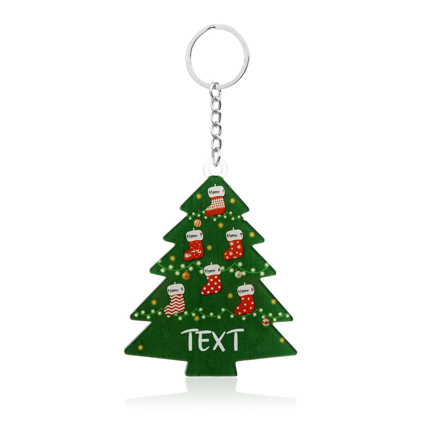 Christmas Tree Personalized Christmas Keychain