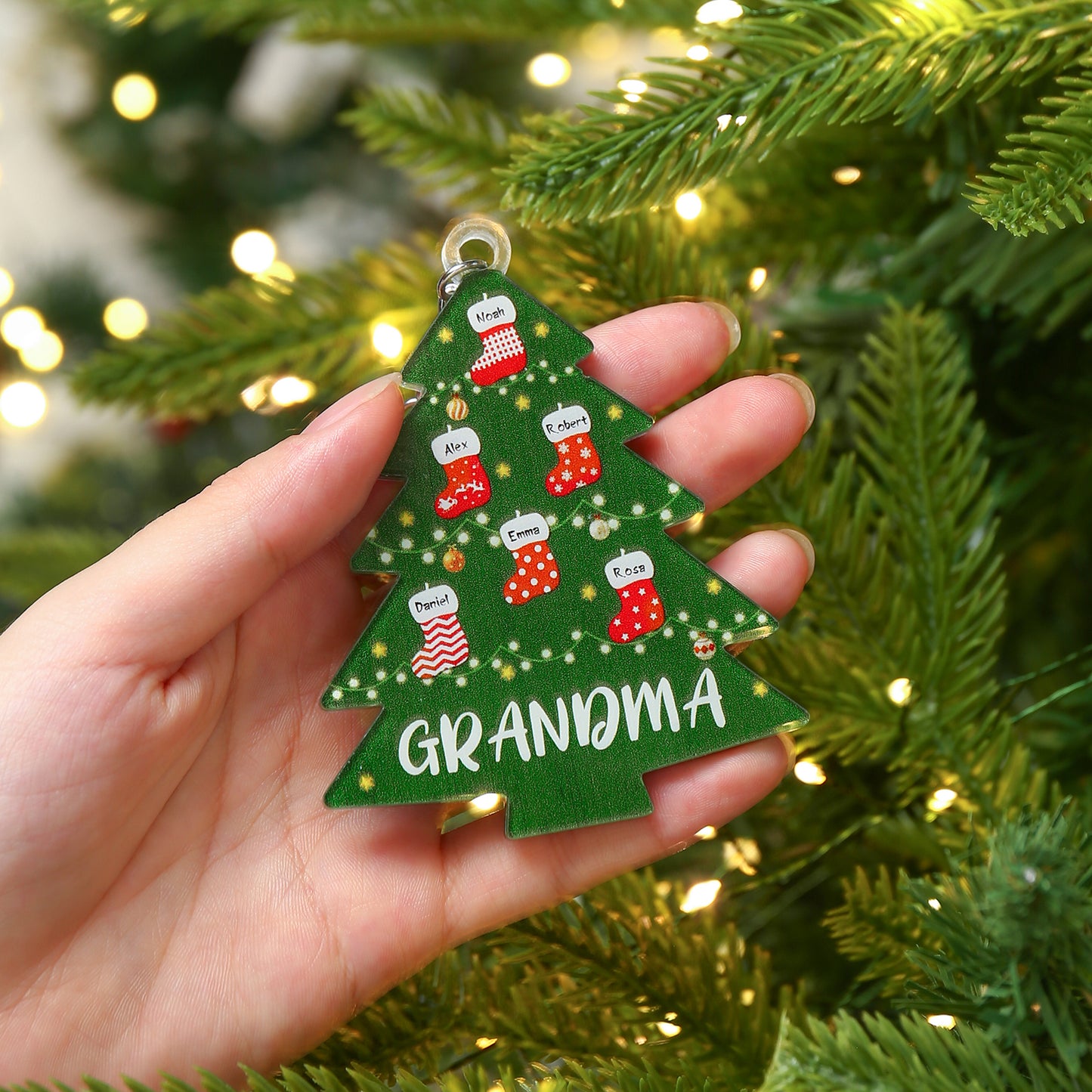 Christmas Tree Personalized Christmas Keychain