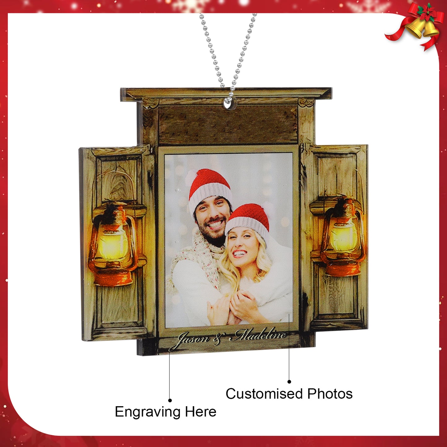 Christmas Decoration Custom Name And Photo Ornament