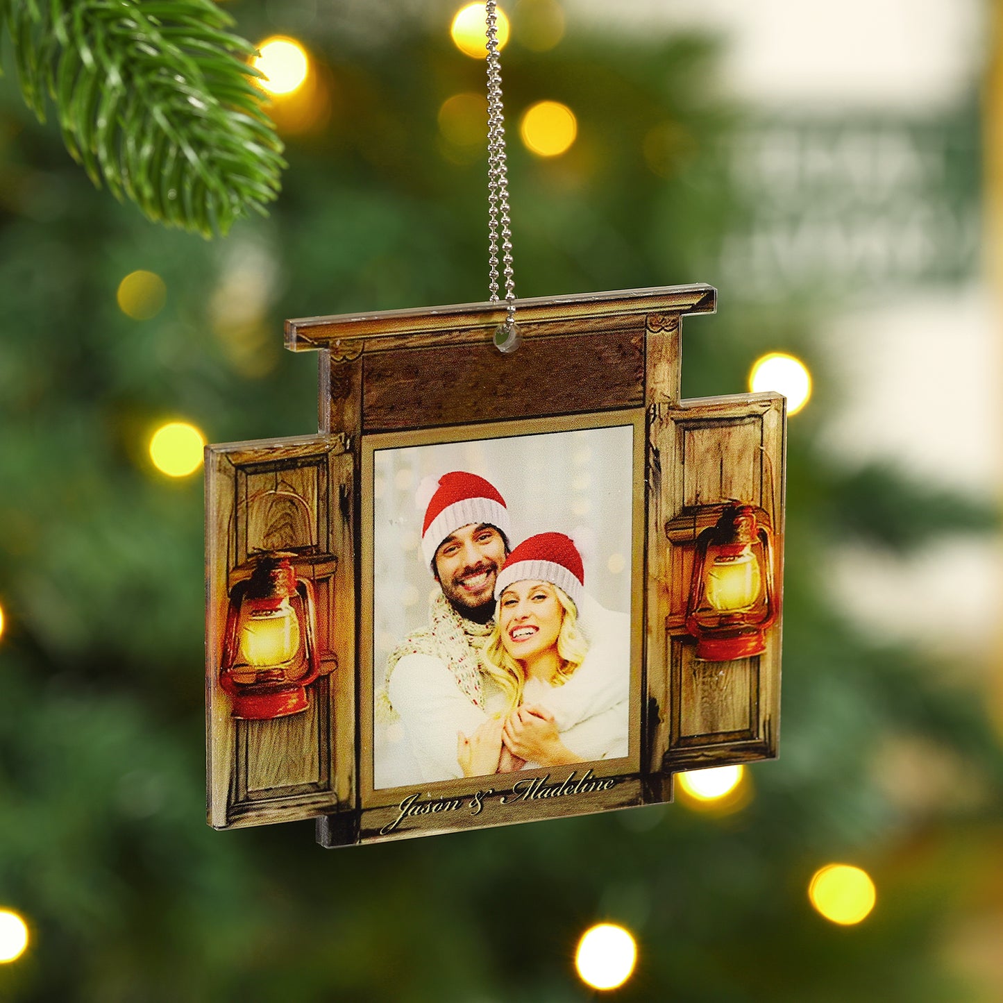 Christmas Decoration Custom Name And Photo Ornament